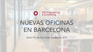 Nouveaux bureaux du siège de PGI Engineering & Consulting à Barcelone